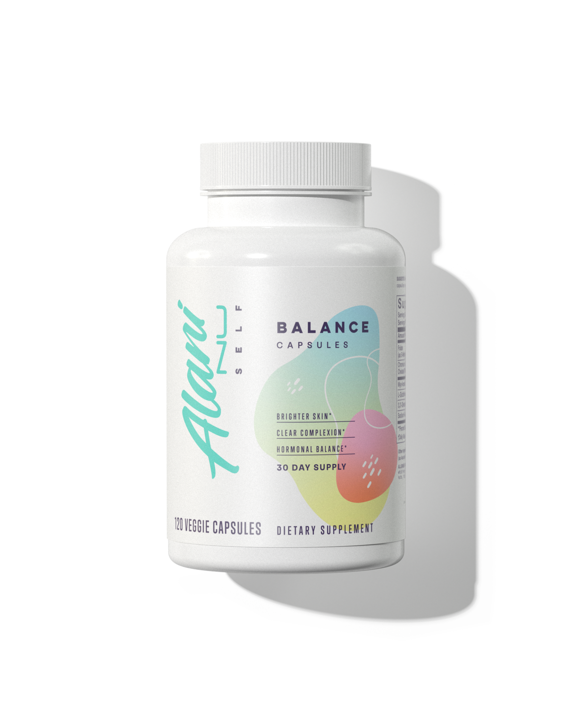 A 30-day supply of Balance Capsules in a bottle.
